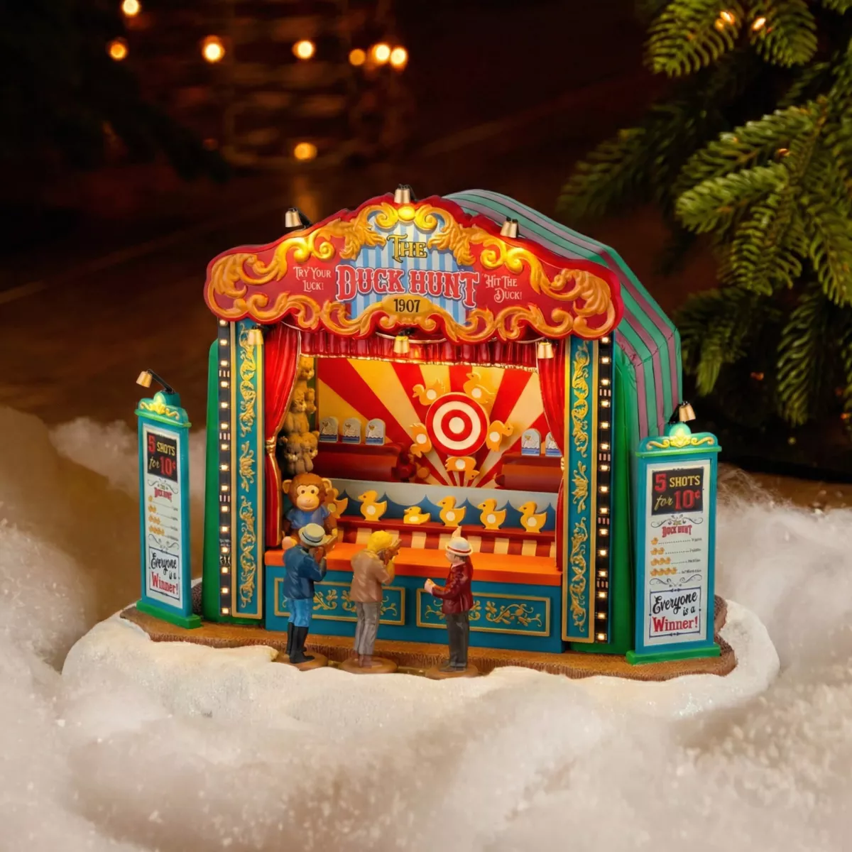 Village de Noël Lemax lumineux, musical et animé Chasse Aux Canards