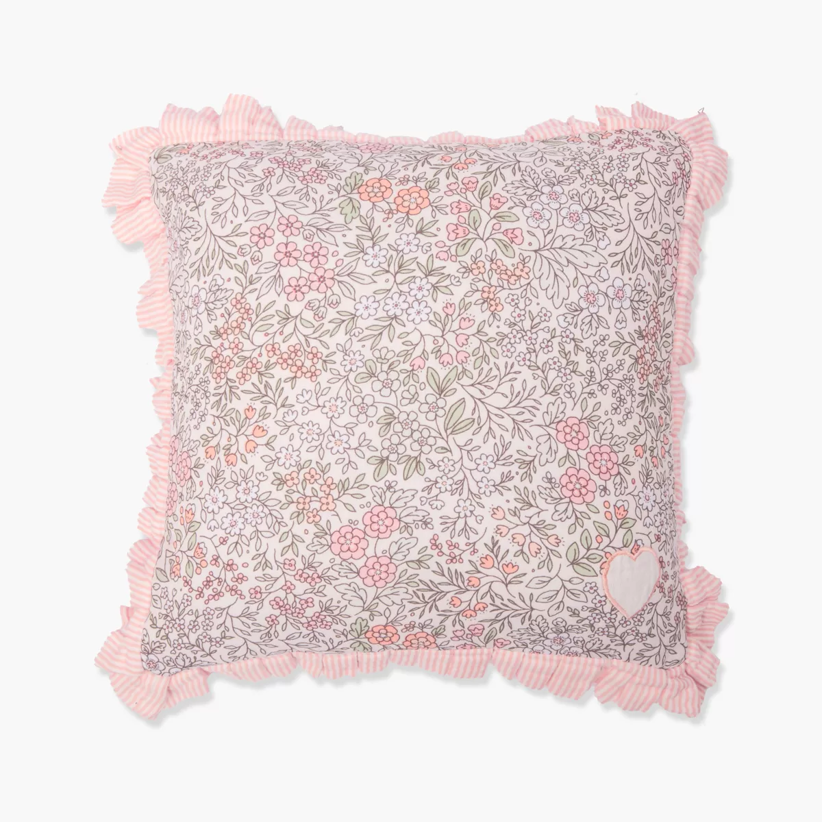 Coussin enfant Carré Coton (40 x 40 cm) Pimprenelle Rose