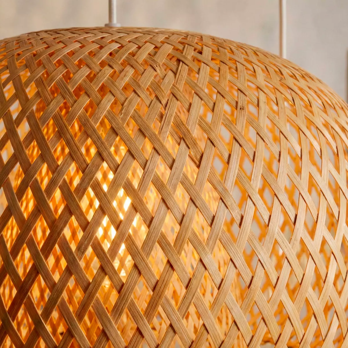 Lot de 2 suspensions en bambou (D61-D39 cm) Manacor Naturel