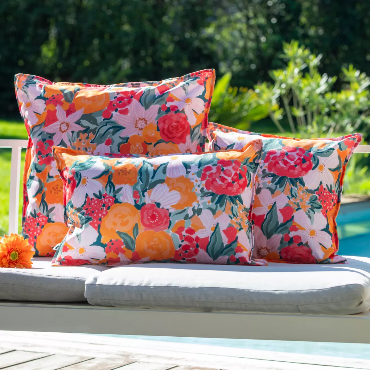 Copricuscino da esterno quadrato idrorepellente (60 x 60 cm) Kiara Multicolore