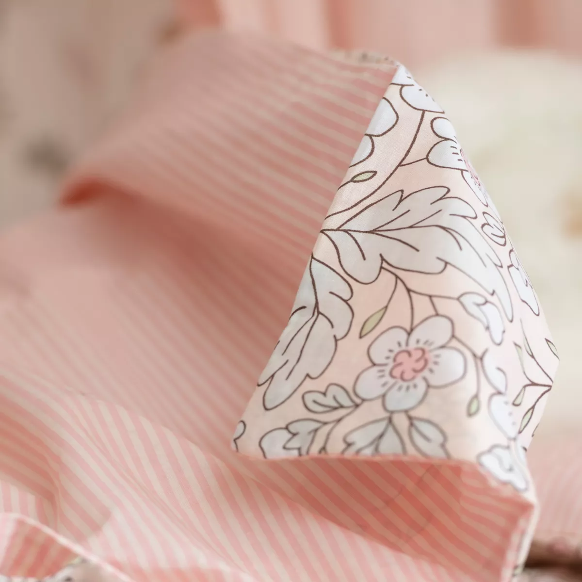 Housse de couette enfant coton et deux taies d'oreiller (200 x 200 cm) Pimprenelle Rose