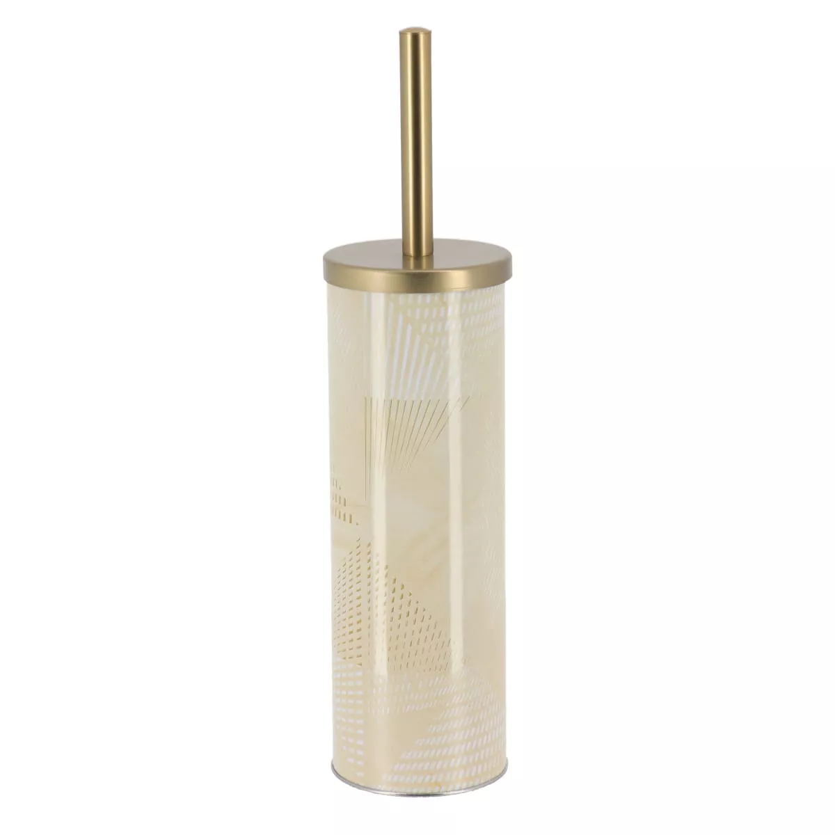 BROSSE WC METAL IMPRIME/COUVERCLE DORE - CHICISSIME