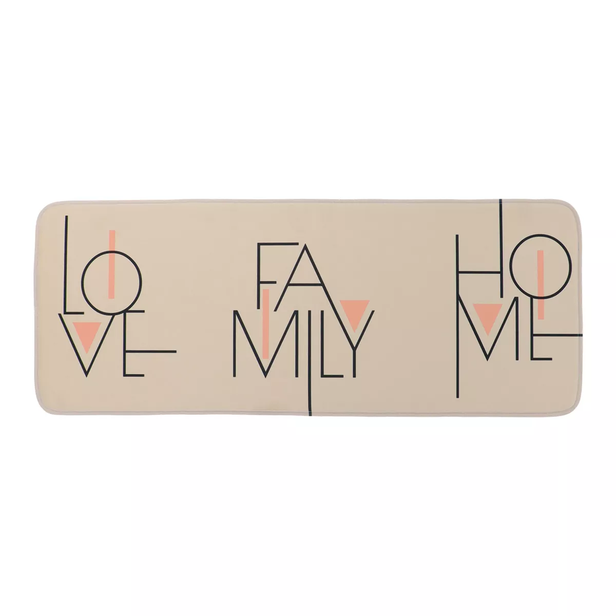 Alfombra de baño rectangular de microfibra (45 x 120 cm) Minimalist Beige grisáceo