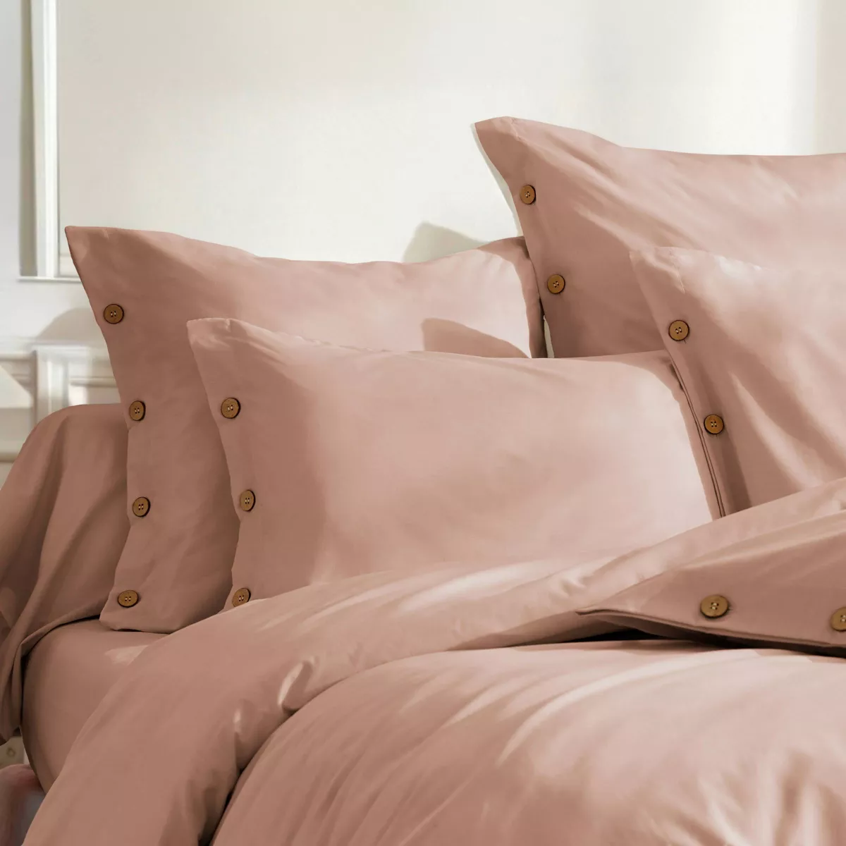 Copripiumino in percalle di cotone (200 x 200 cm) Diane Rose Blush