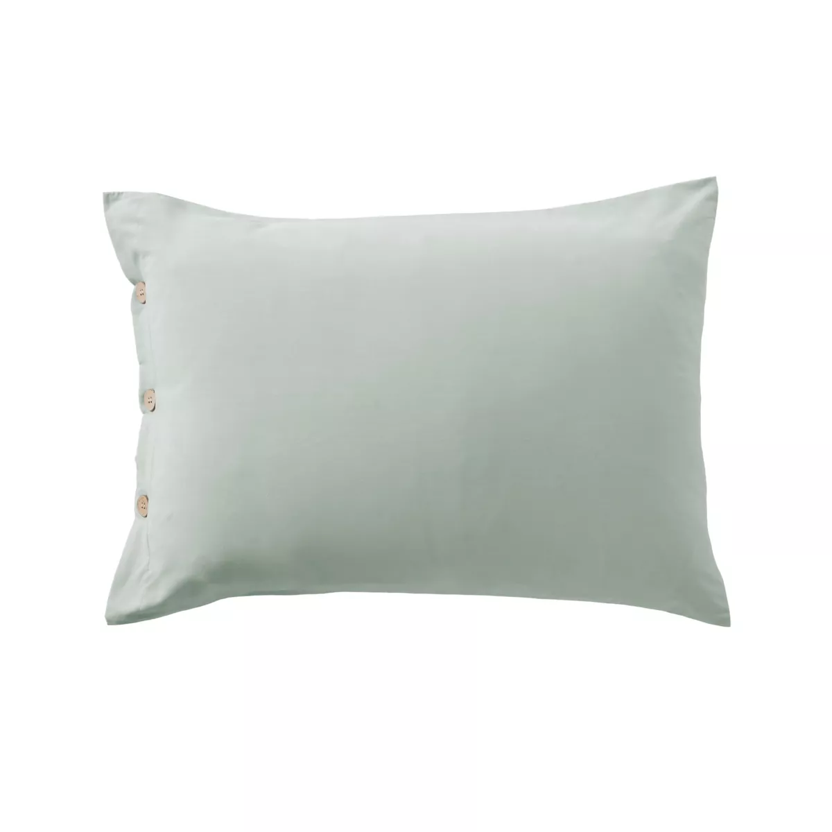 Federa rettangolare in percalle di cotone (50 x 70 cm) Diane Blu Céladon