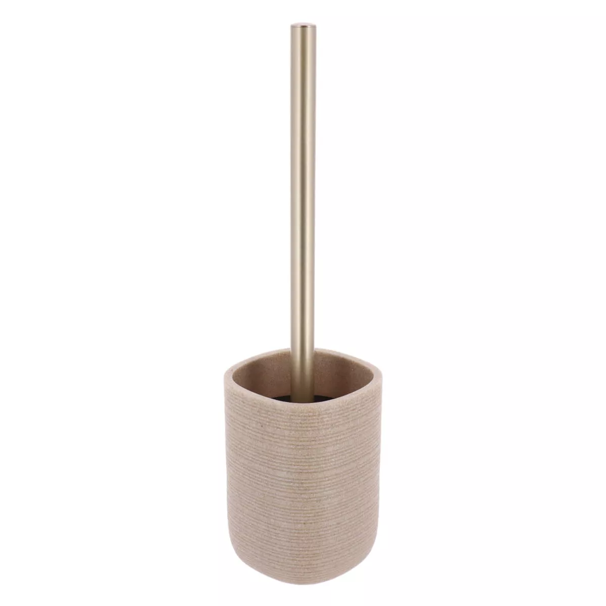 Spazzola per WC in poliresina a righe Lina Beige