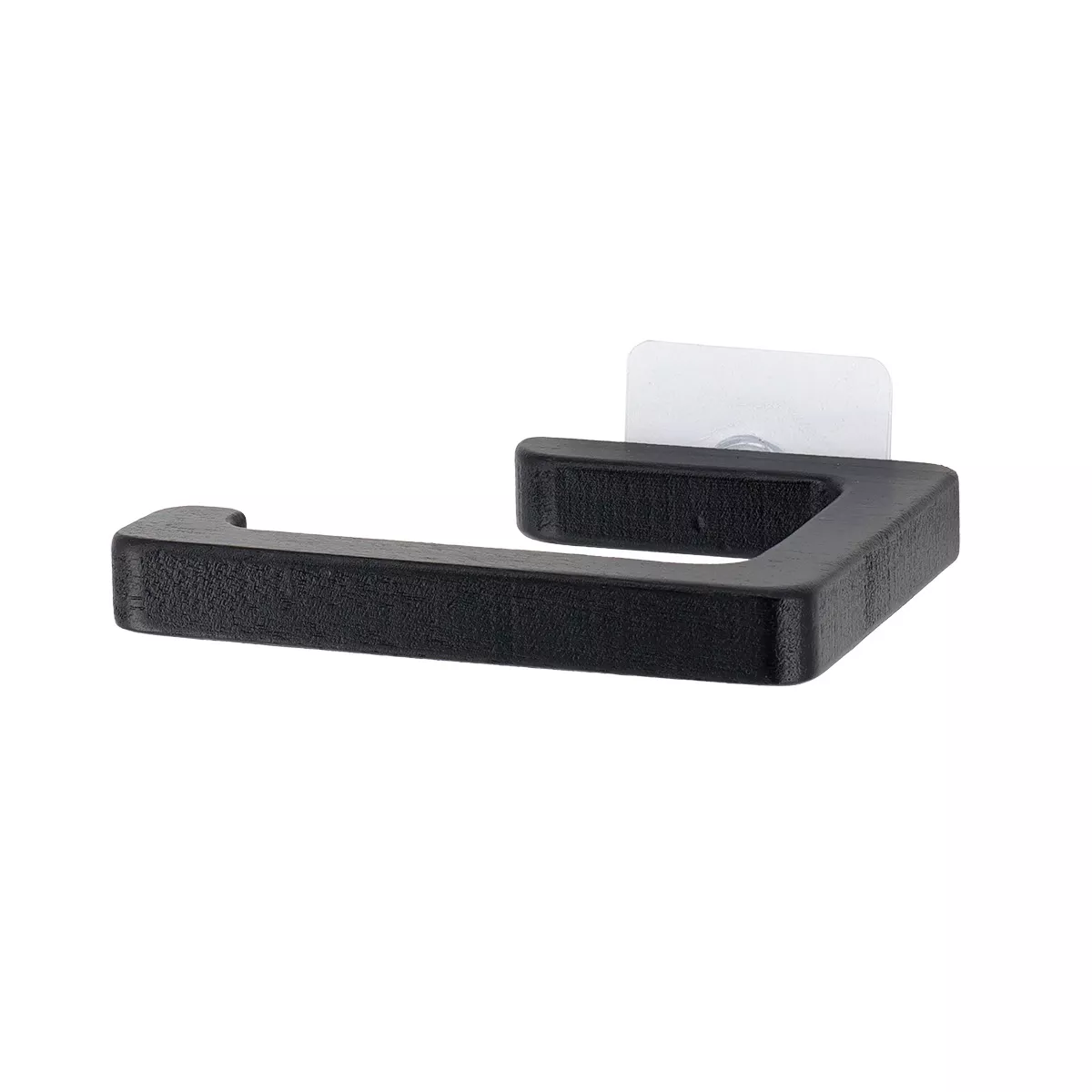 DEROULEUR PAPIER WC EN ACACIA SUR STICKER - NOIR