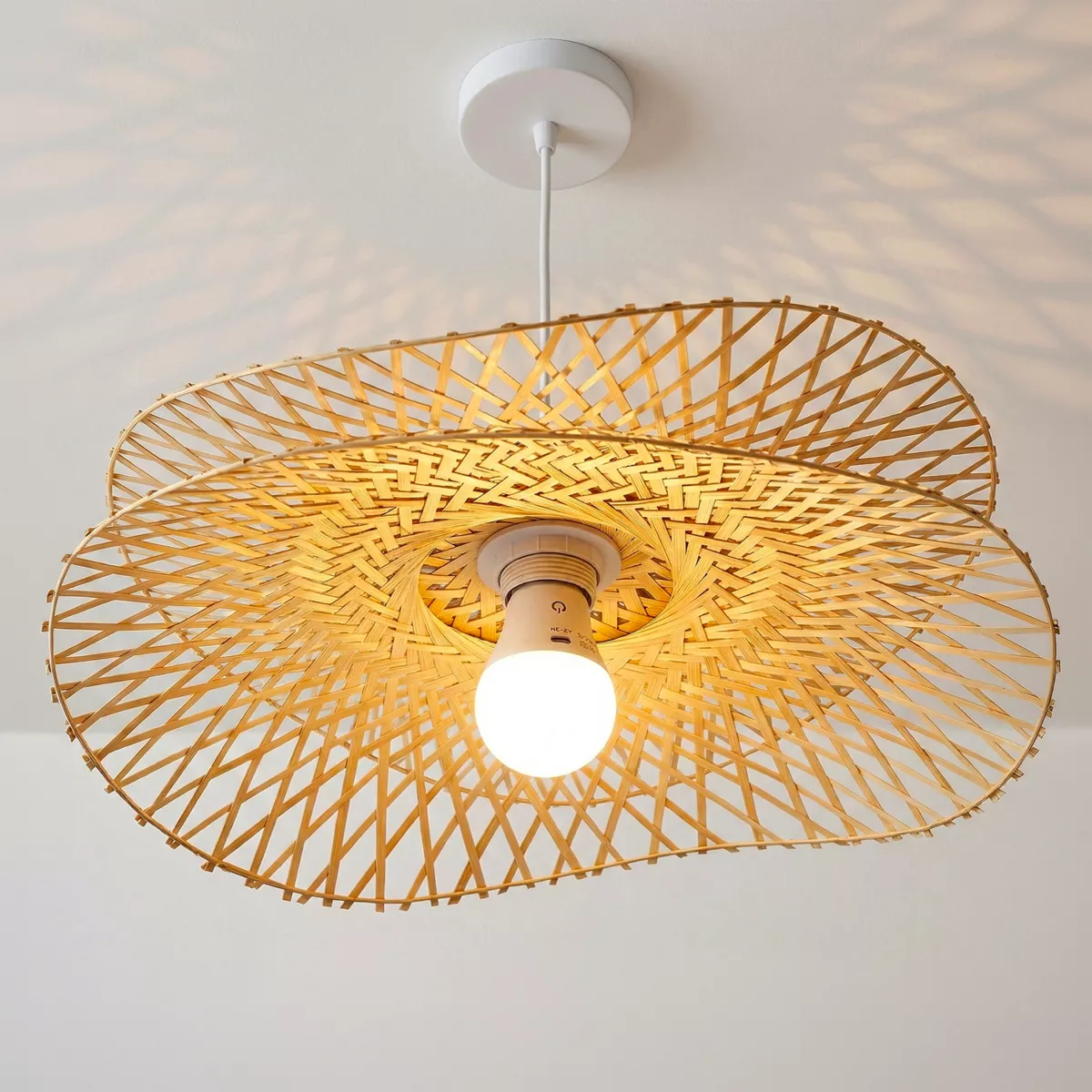 Lampada a sospensione in bambù (D75 cm) Mérida Naturale