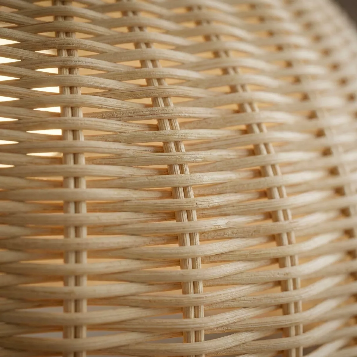 Suspension lumineuse en bambou tressé (D60 cm) Eivissa Naturel