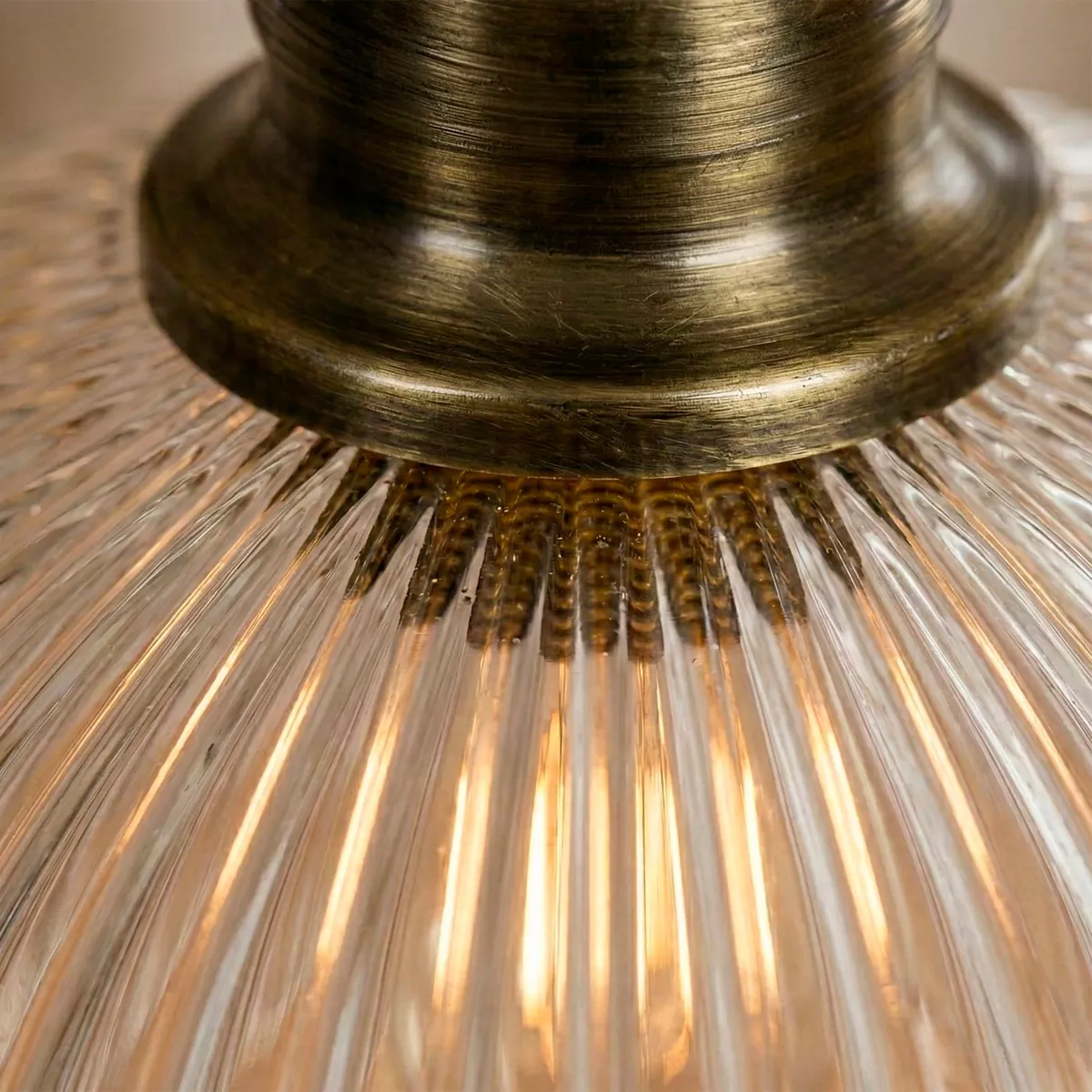 Suspension lumineuse en verre (D20 cm) Velden Transparent