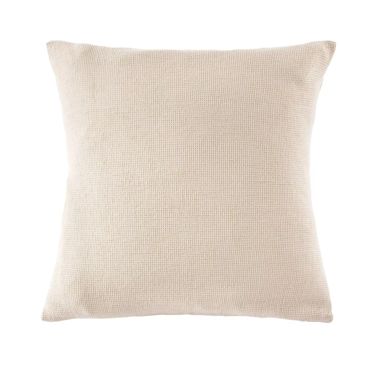 Federa quadrata in cotone a nido d'ape (60 x 60 cm) Eva Beige