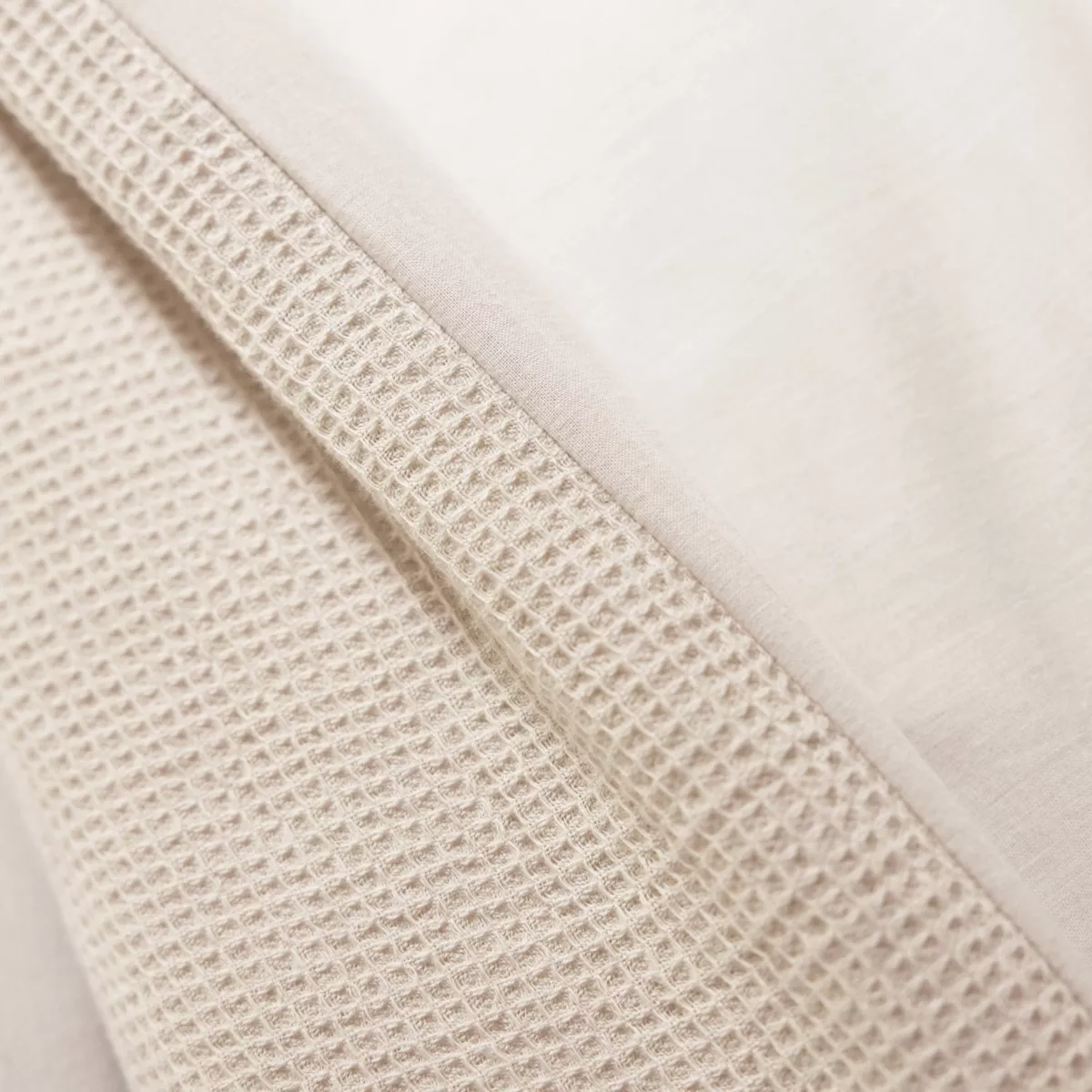 Copripiumino in cotone a nido d'ape (200 x 200 cm) Eva Beige
