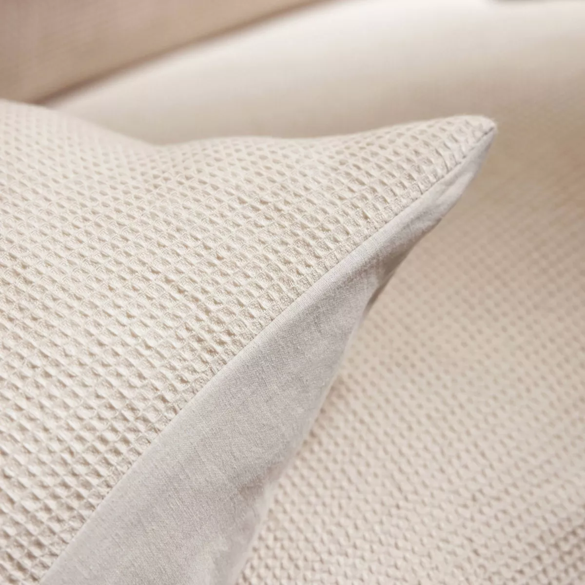 Copripiumino in cotone a nido d'ape (280 x 240 cm) Eva Beige