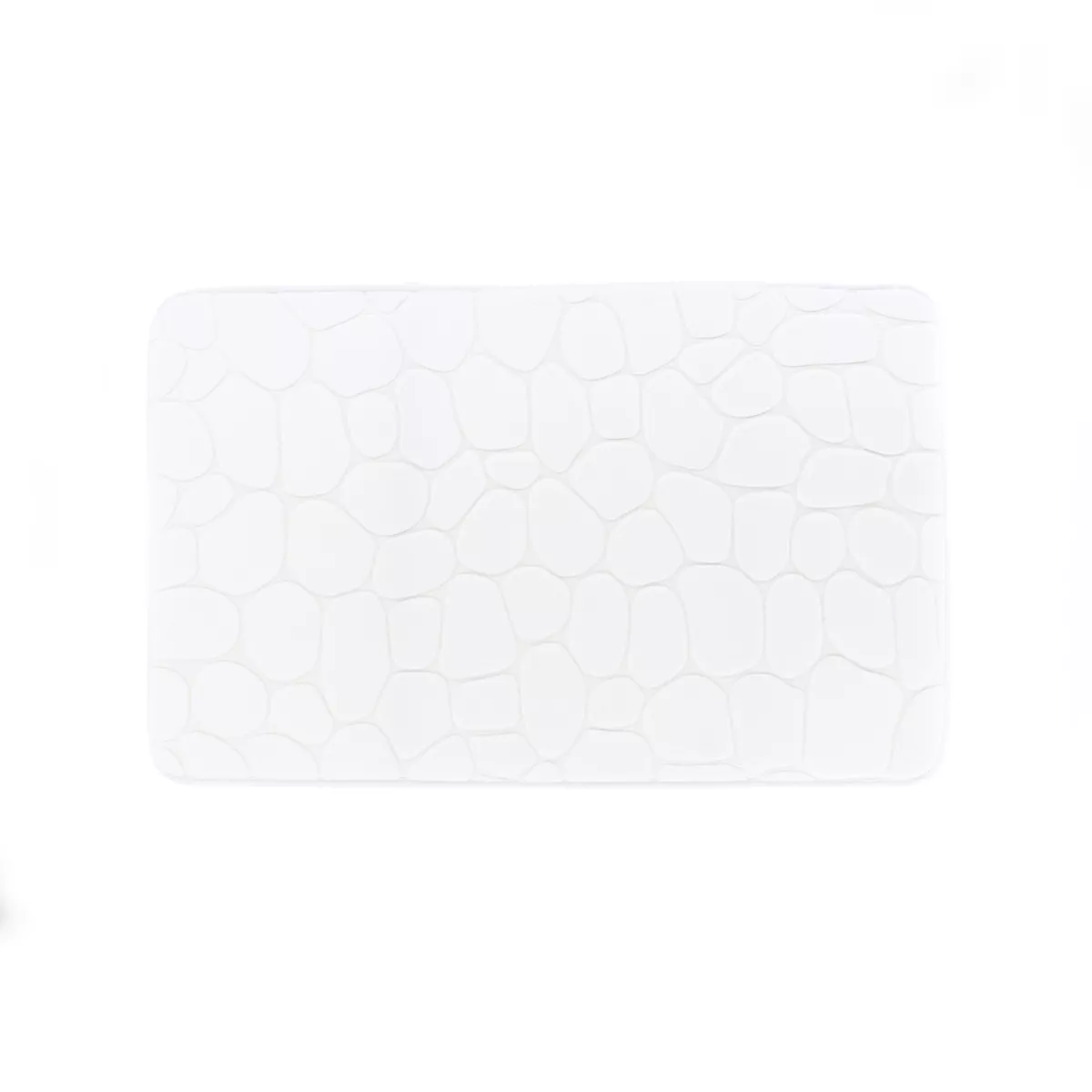 Tapis de bain rectangulaire mémoire de forme (50 x 80 cm) Galeo Blanc