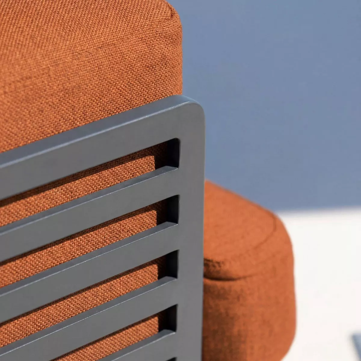 Poltrona da giardino in alluminio Monte Carlo Grigio antracite e terracotta