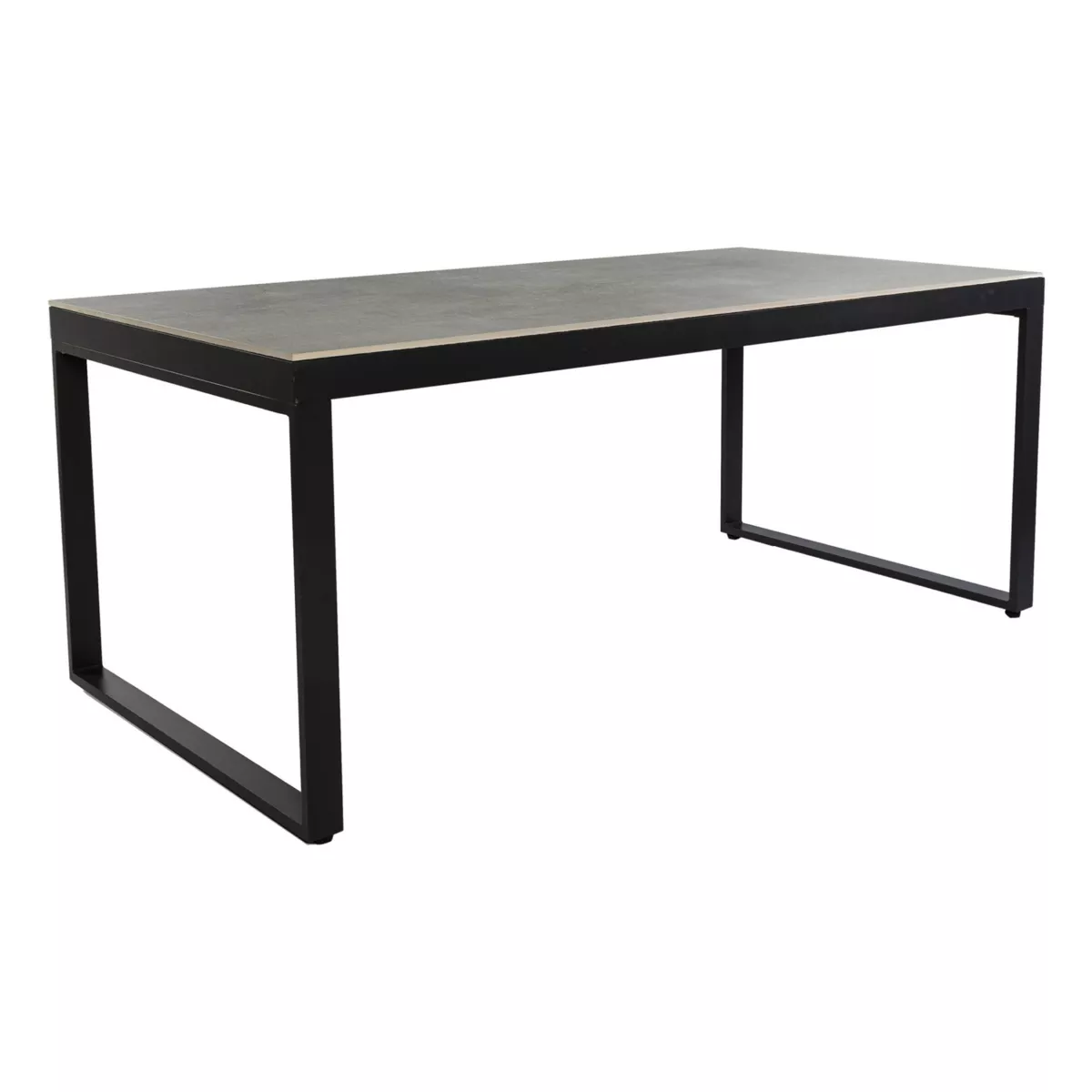 Mesa de jardín 8 plazas Aluminio/Cerámica Kore (180 x 90 cm) - Gris antracita