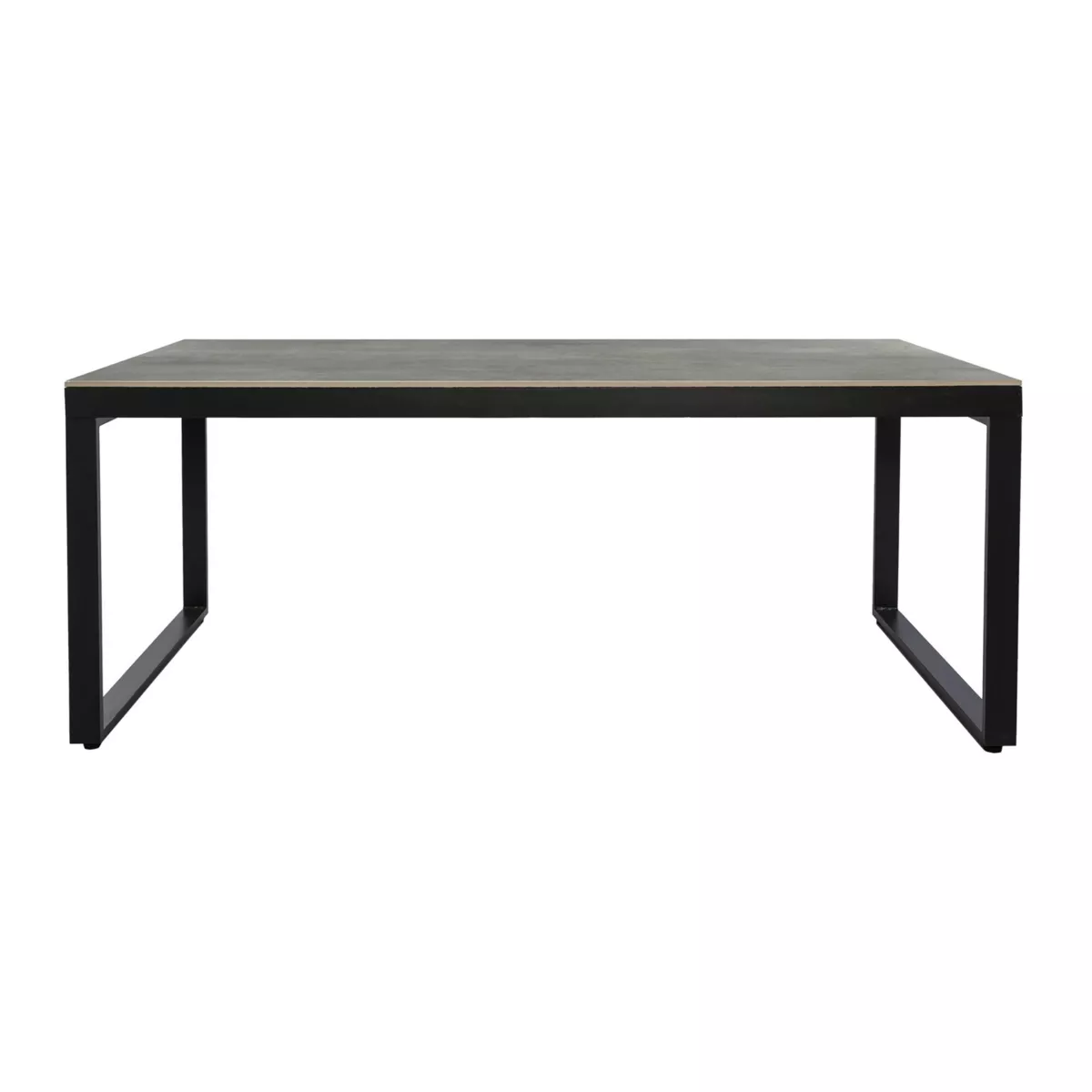 Mesa de jardín 8 plazas Aluminio/Cerámica Kore (180 x 90 cm) - Gris antracita