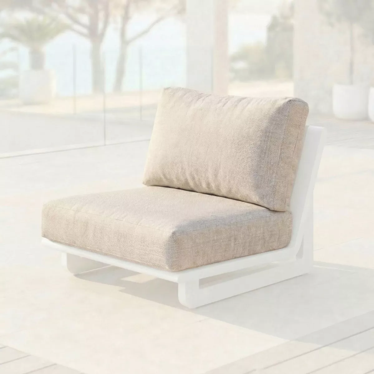 Copricuscini di ricambio per Poltrona Long Beach Beige