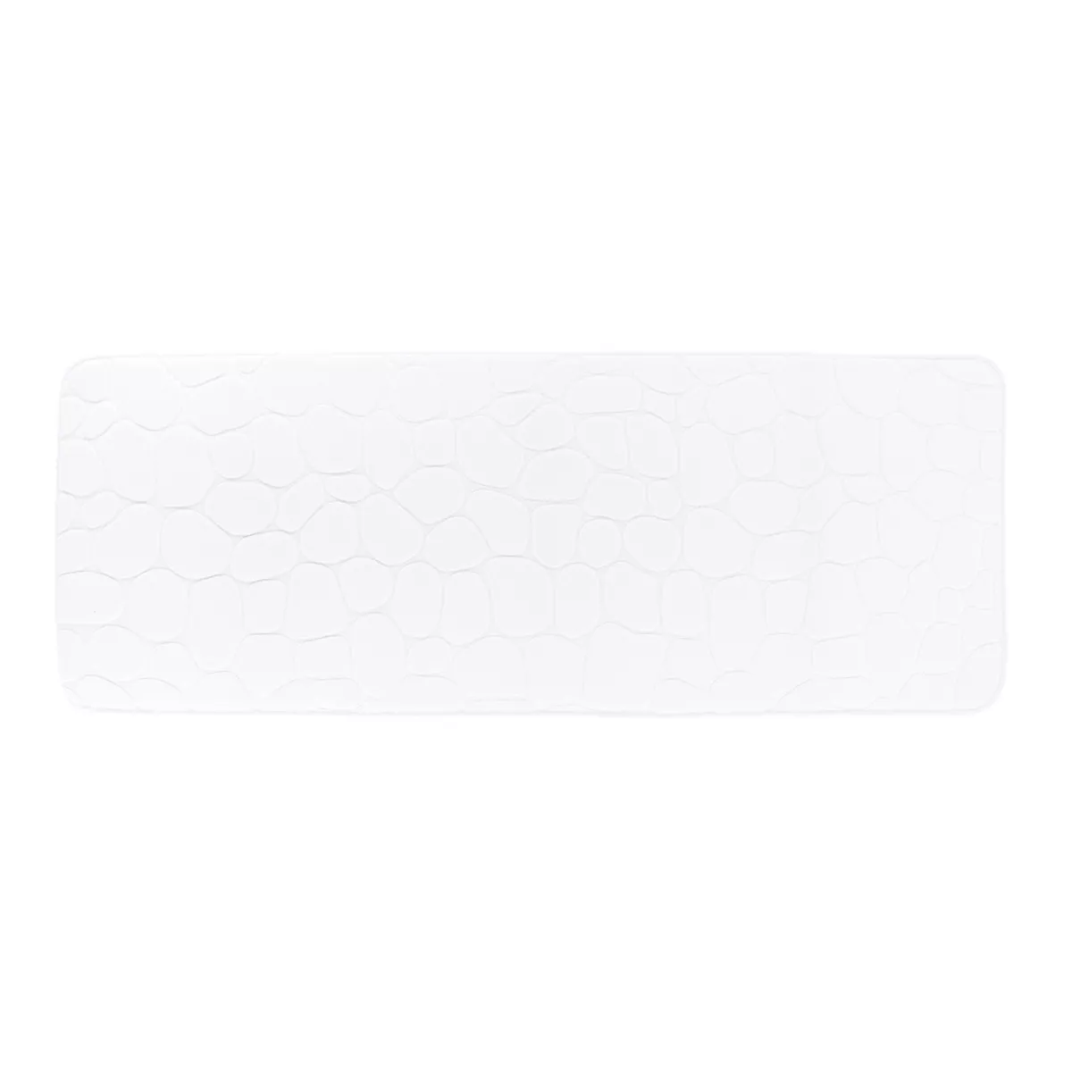 Tapis de bain rectangulaire mémoire de forme (50 x 120 cm) Galeo Blanc