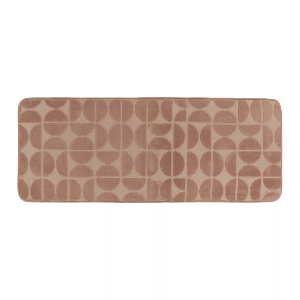 Tapis de bain rectangulaire mémoire de forme (45 x 120 cm) Motivo Cappuccino