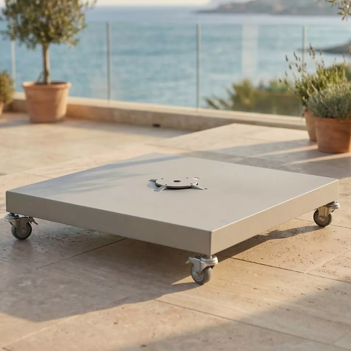 Base con ruote per ombrellone Elyra Champagne