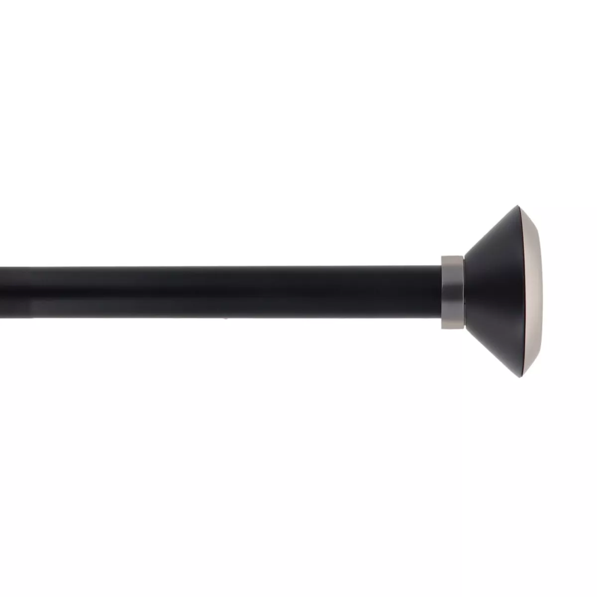 Kit asta tenda estensibile (L120 - L210 cm / D19 mm) Coni Argento e Nero