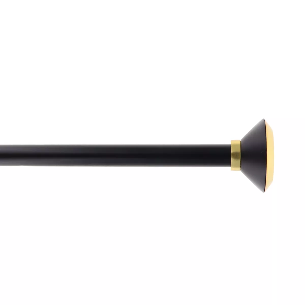 Kit asta tenda estensibile (L120 - L210 cm / D19 mm) Coni Oro e Nero