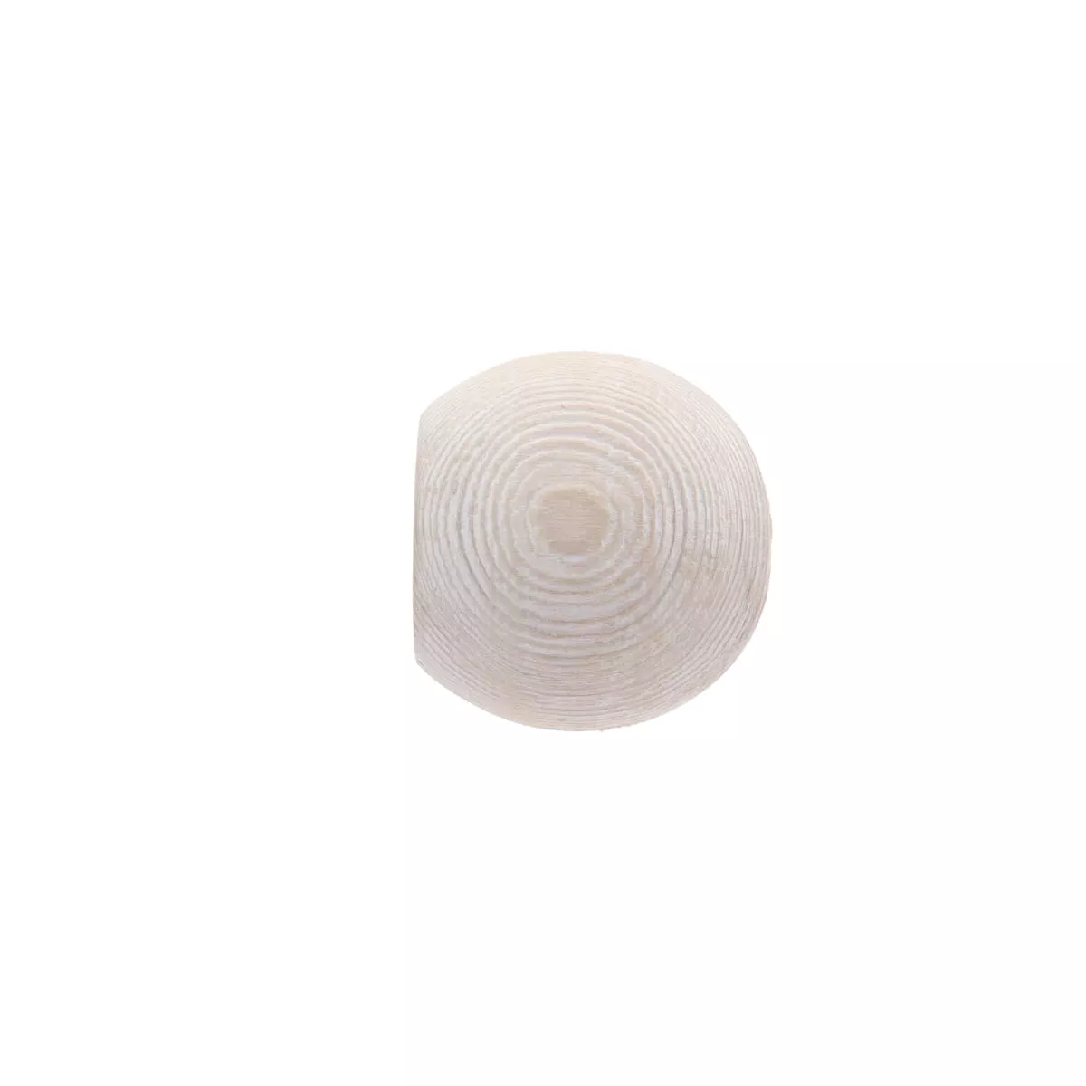 Set di 2 terminali per asta in legno cerusato (D28 mm) Soren a sfera Naturale