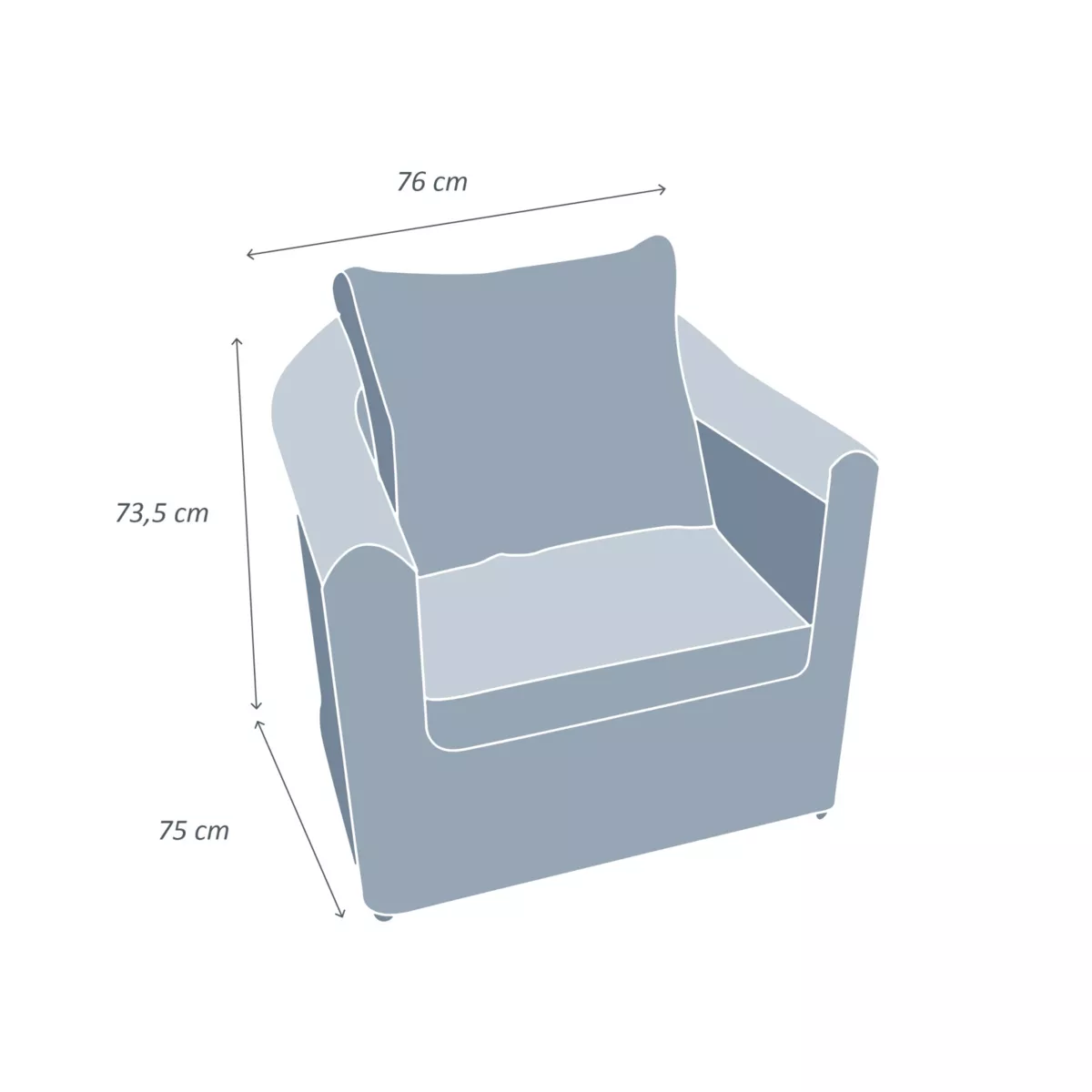 Tuinfauteuil van gevlochten hars Calvi Wit