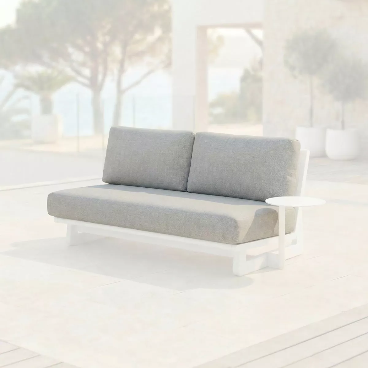 Ersatzkissenbezüge für 2-Sitzer-Sofa Long Beach in Taupe