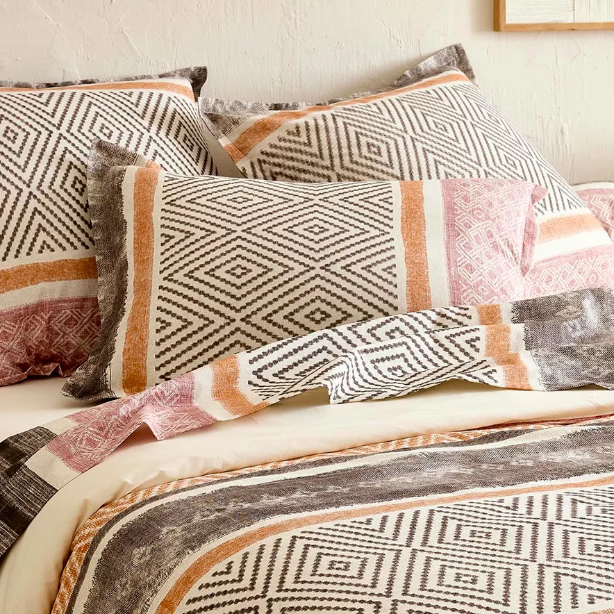 Federa rettangolare in cotone lavato (50 x 70 cm) Atelier Marrone caffè