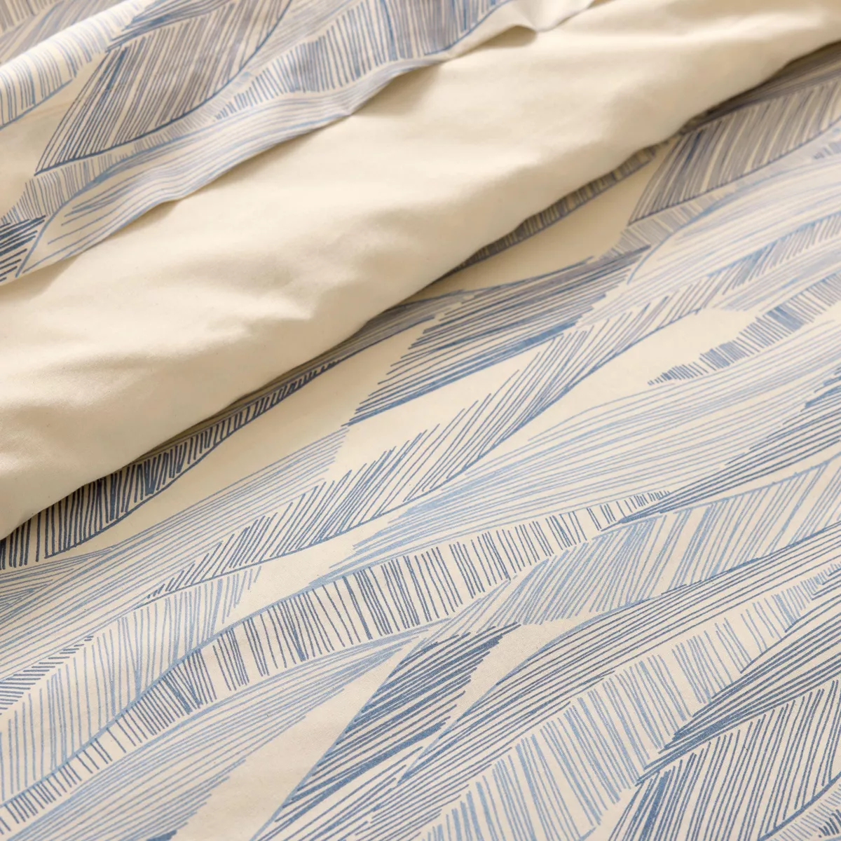 Copripiumino in cotone lavato (200 x 200 cm) Onde Blu