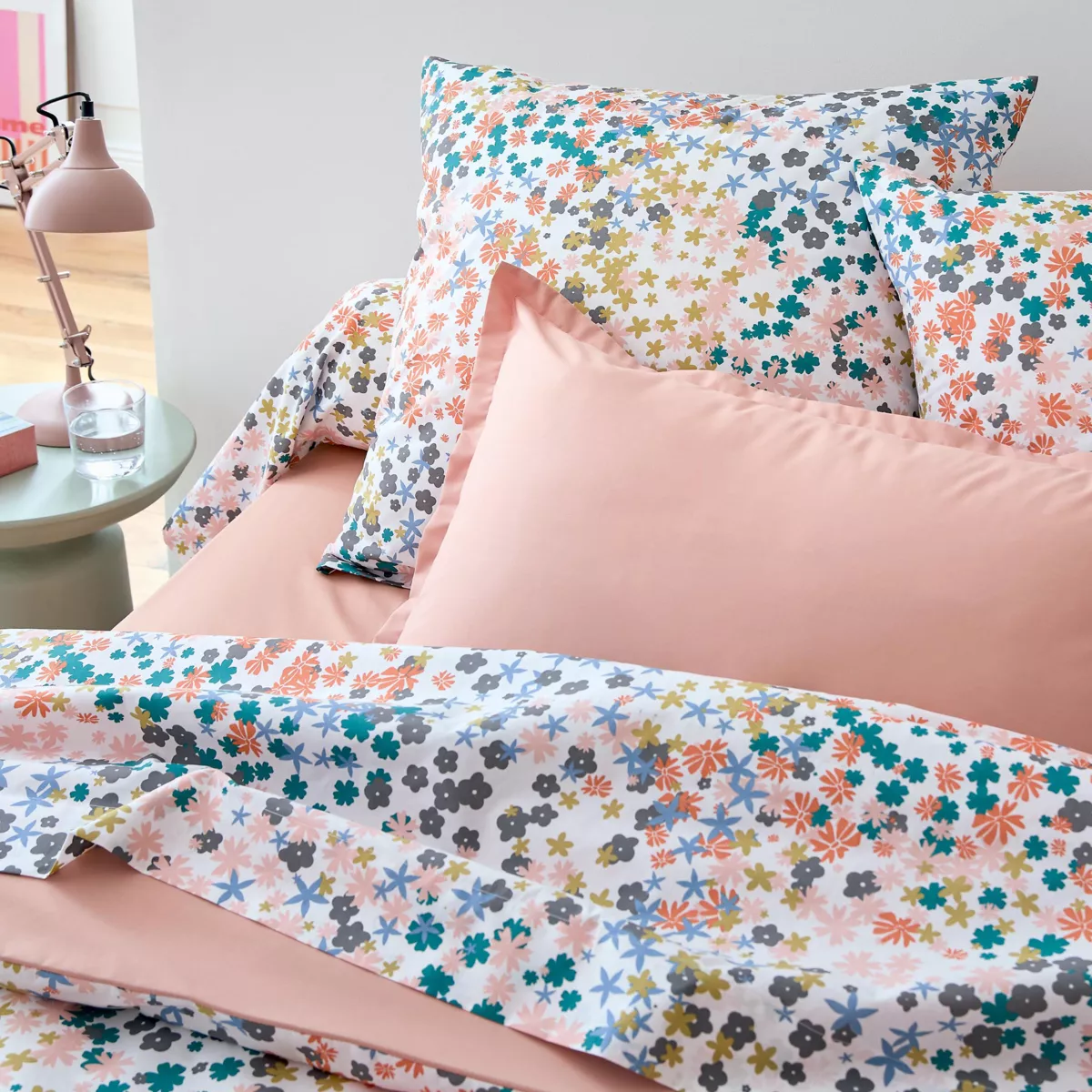 Copripiumino in percalle di cotone (260 x 240 cm) Lolita Multicolore