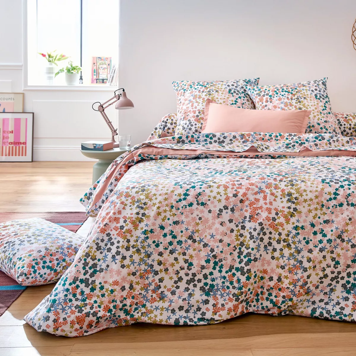 Copripiumino in percalle di cotone (200 x 200 cm) Lolita Multicolore