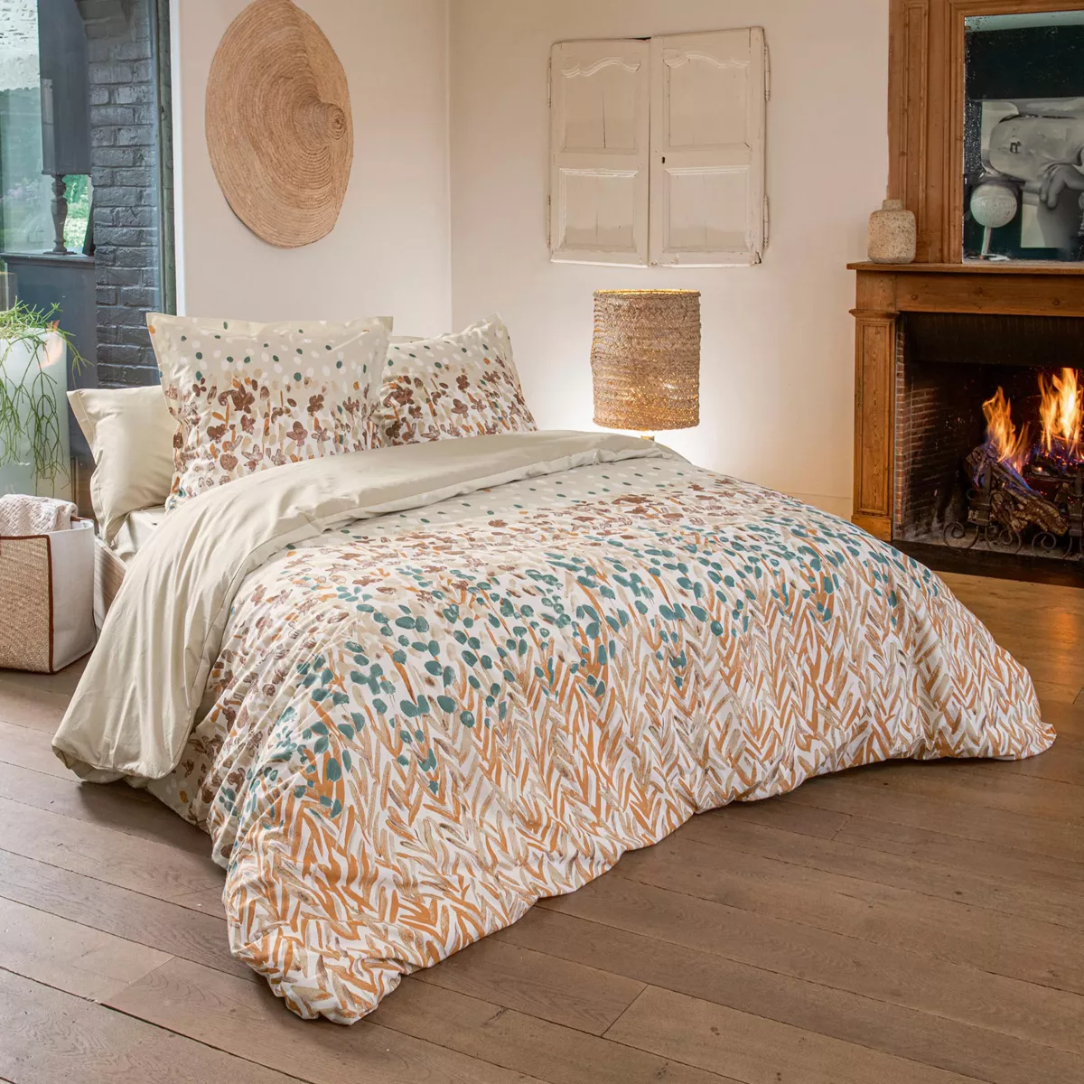 Copripiumino in cotone (260 x 240 cm) Evasion Multicolore