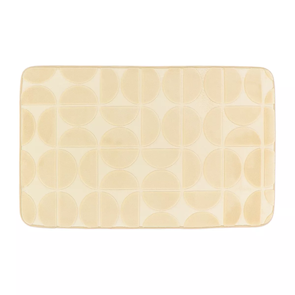 Tapis de bain rectangulaire mémoire de forme (50 x 80 cm) Motivo Beige