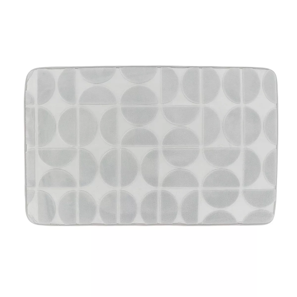 Tappeto da bagno rettangolare in memory foam (50 x 80 cm) Motivo Grigio chiaro