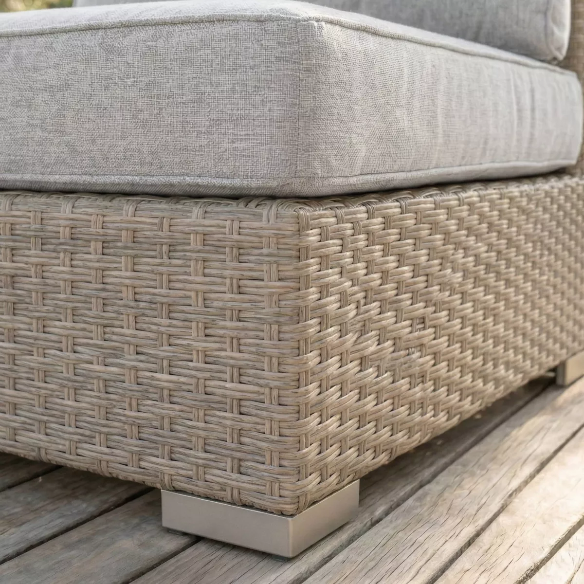 Poltrona da giardino in resina intrecciata Palma Grigio