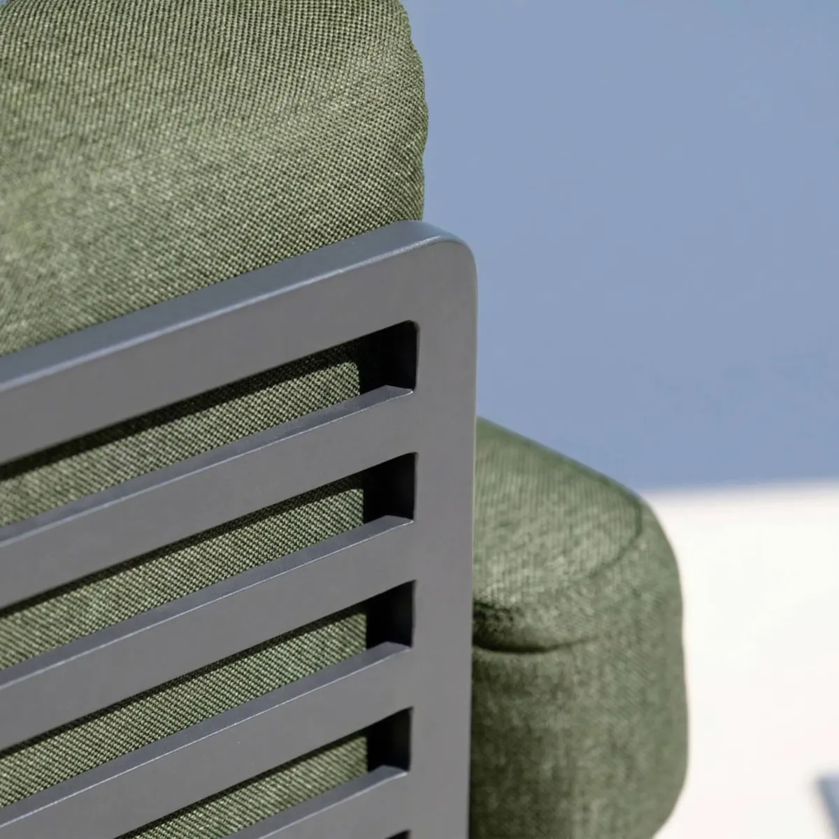 Salon de jardin aluminium 12 places 8 pcs Monte Carlo Gris anthracite et vert romarin