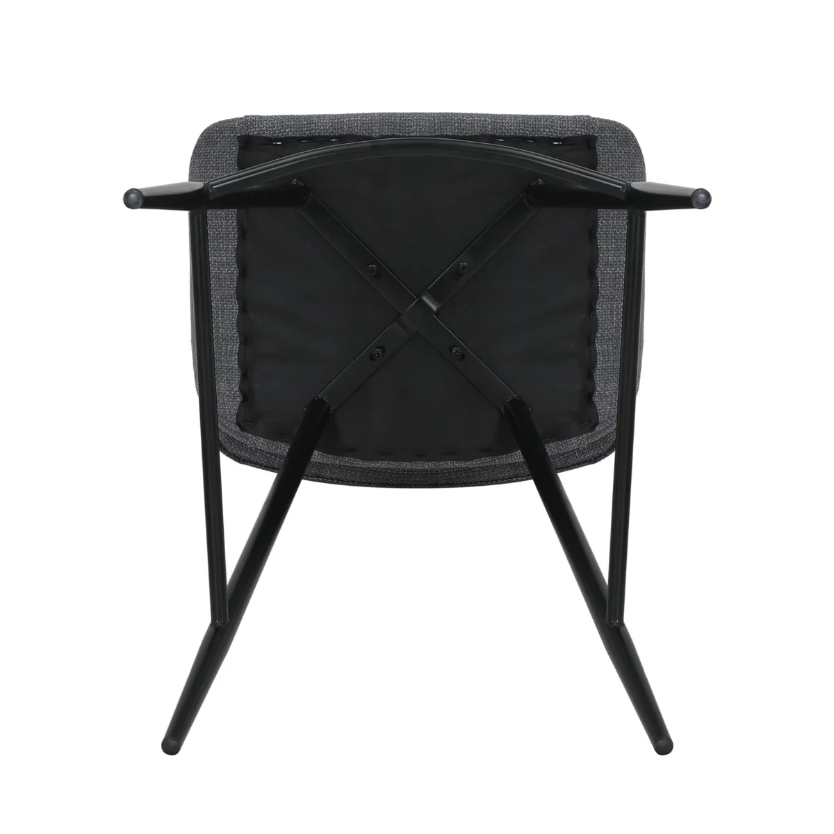 Set di 2 sedie per isola centrale con schienale in tessuto (seduta 68cm) Kosmo Grigio scuro