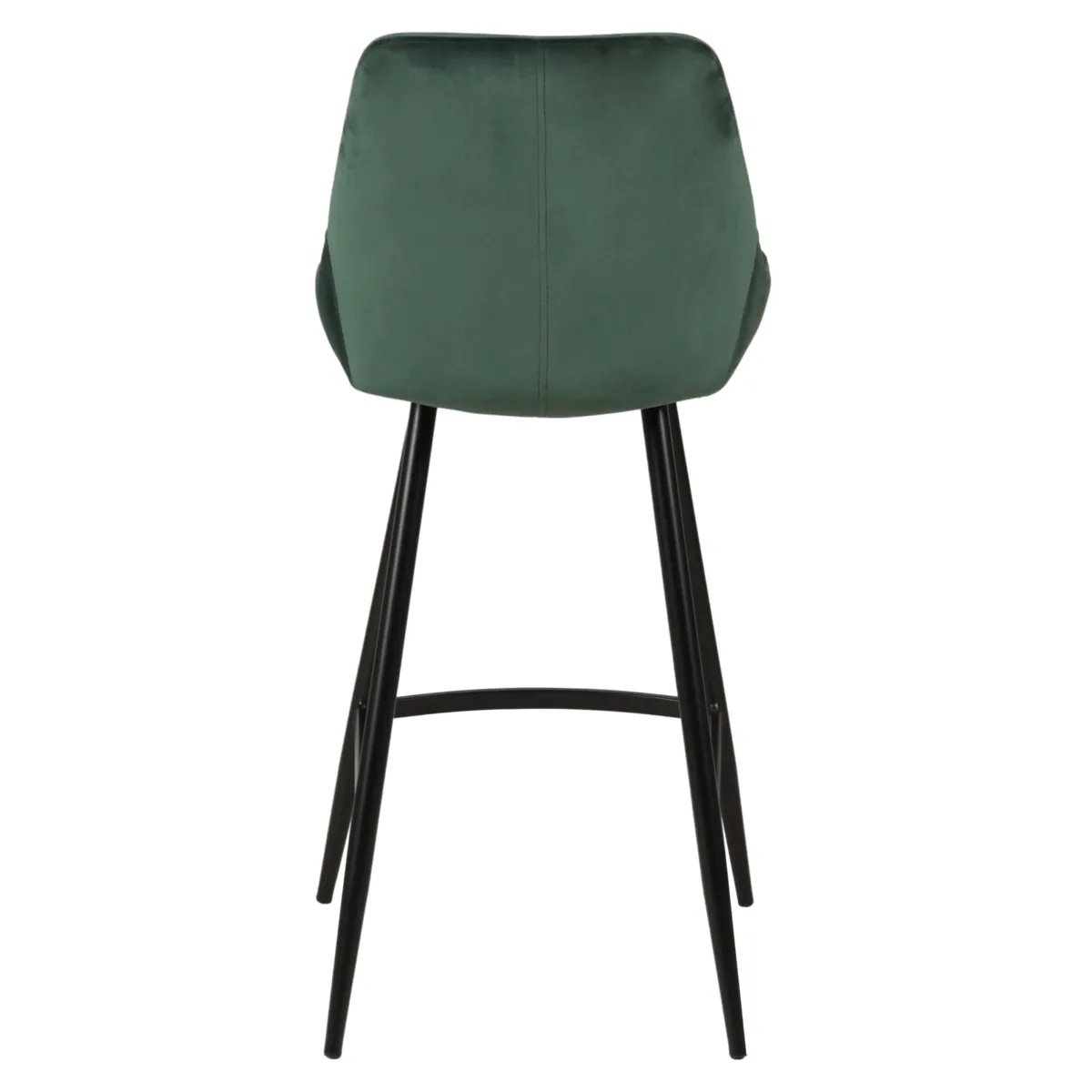 Lot de 2 chaises îlot central avec dossier velours (Assise 67cm) Juno Vert foncé