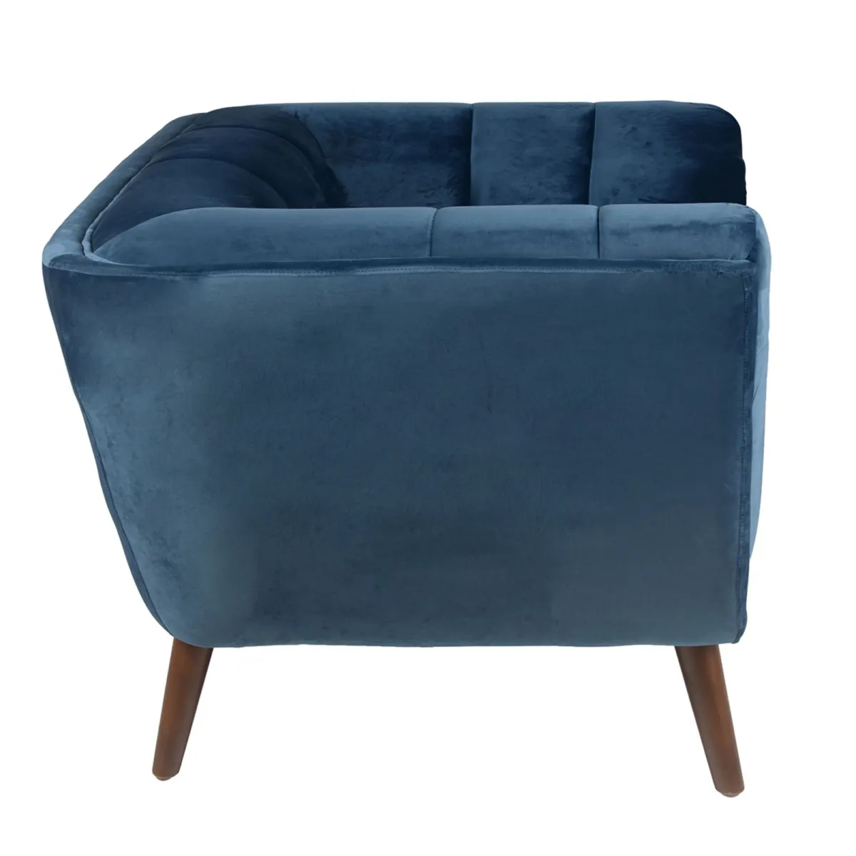 Poltrona in velluto (seduta 45 cm) Rory Blu scuro