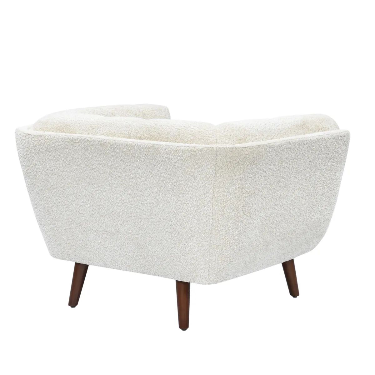 Poltrona in bouclé (seduta 45 cm) Rory Ecru