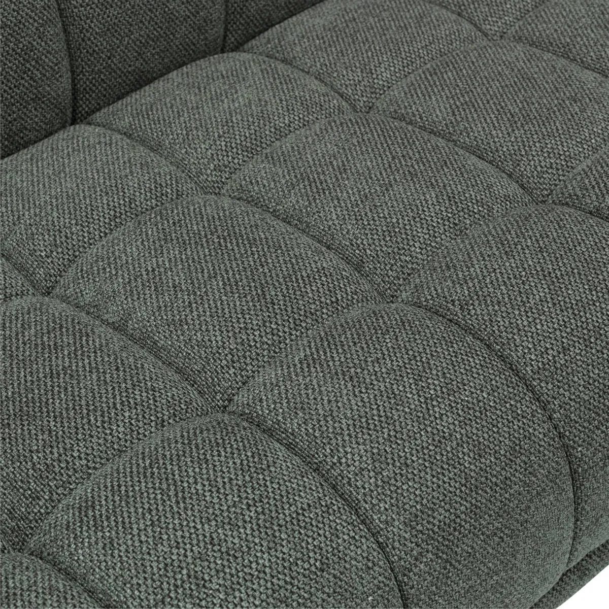 Canapé droit 2 places tissu (164 cm) Rory Vert foncé