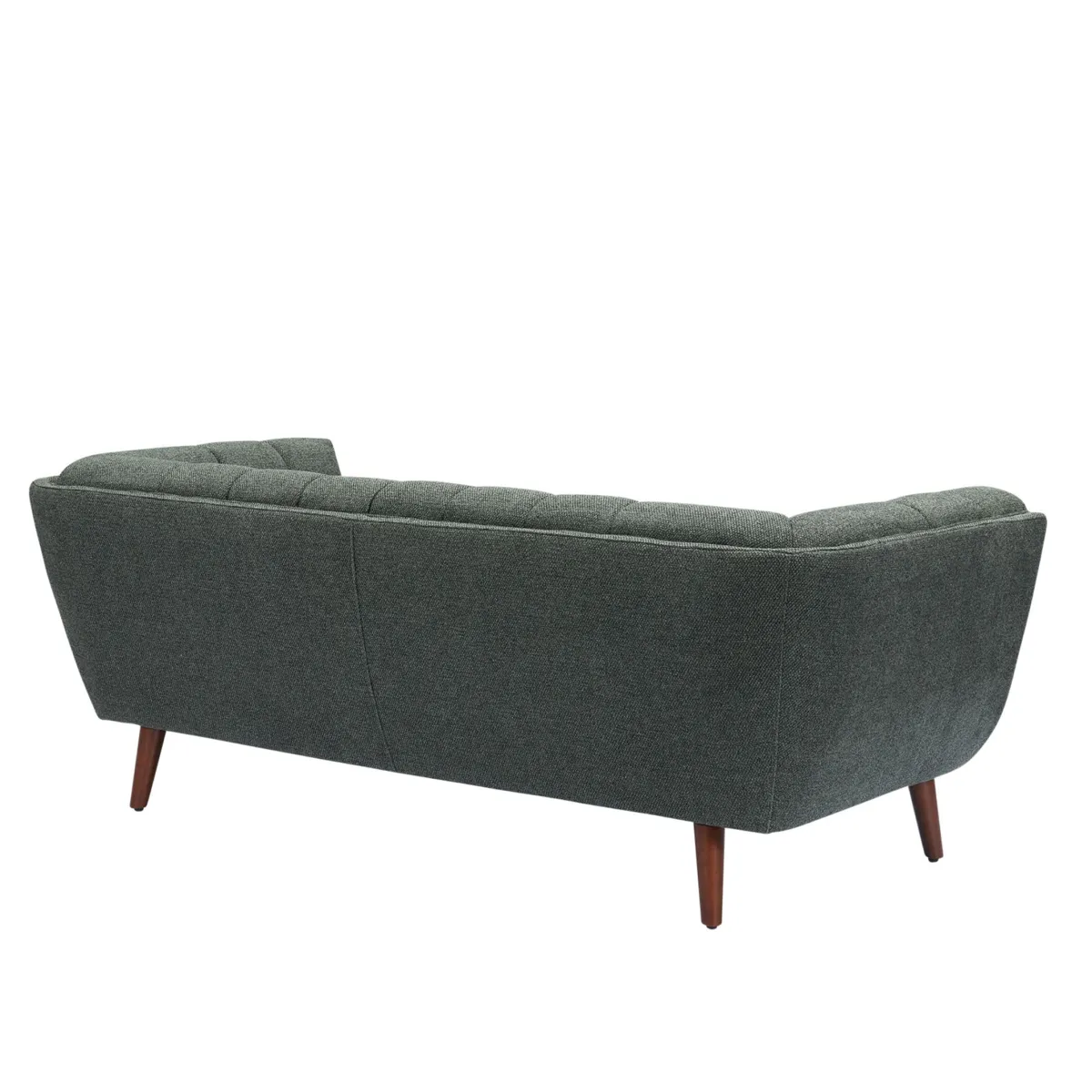 Canapé droit 3 places tissu (200 cm) Rory Vert foncé