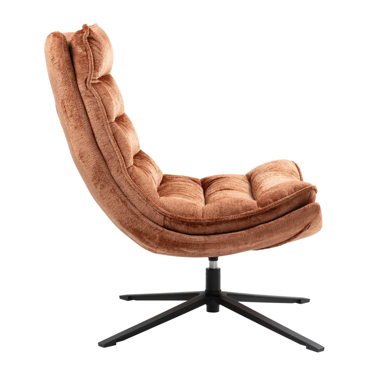 Poltrona girevole in tessuto (seduta 45 cm) Brava Rame
