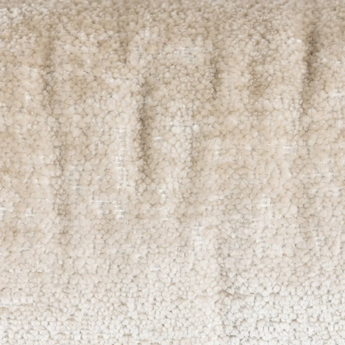 Poggiapiedi in tessuto testurizzato (H45,5 cm) Oblo Beige