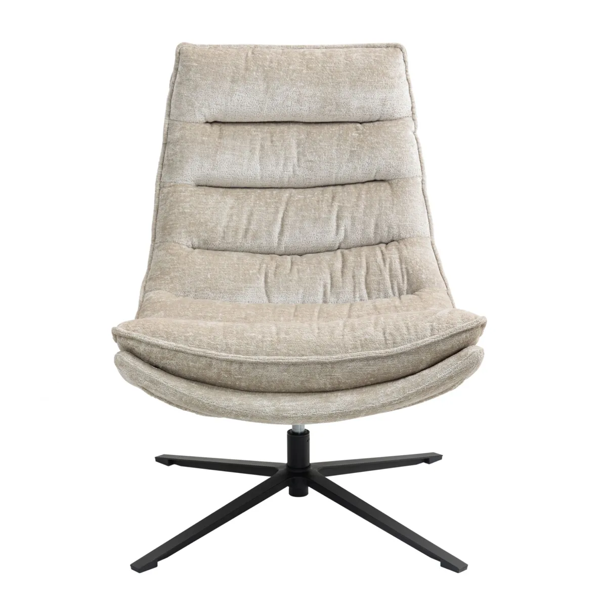 Poltrona girevole in tessuto (seduta 45 cm) Brava Beige
