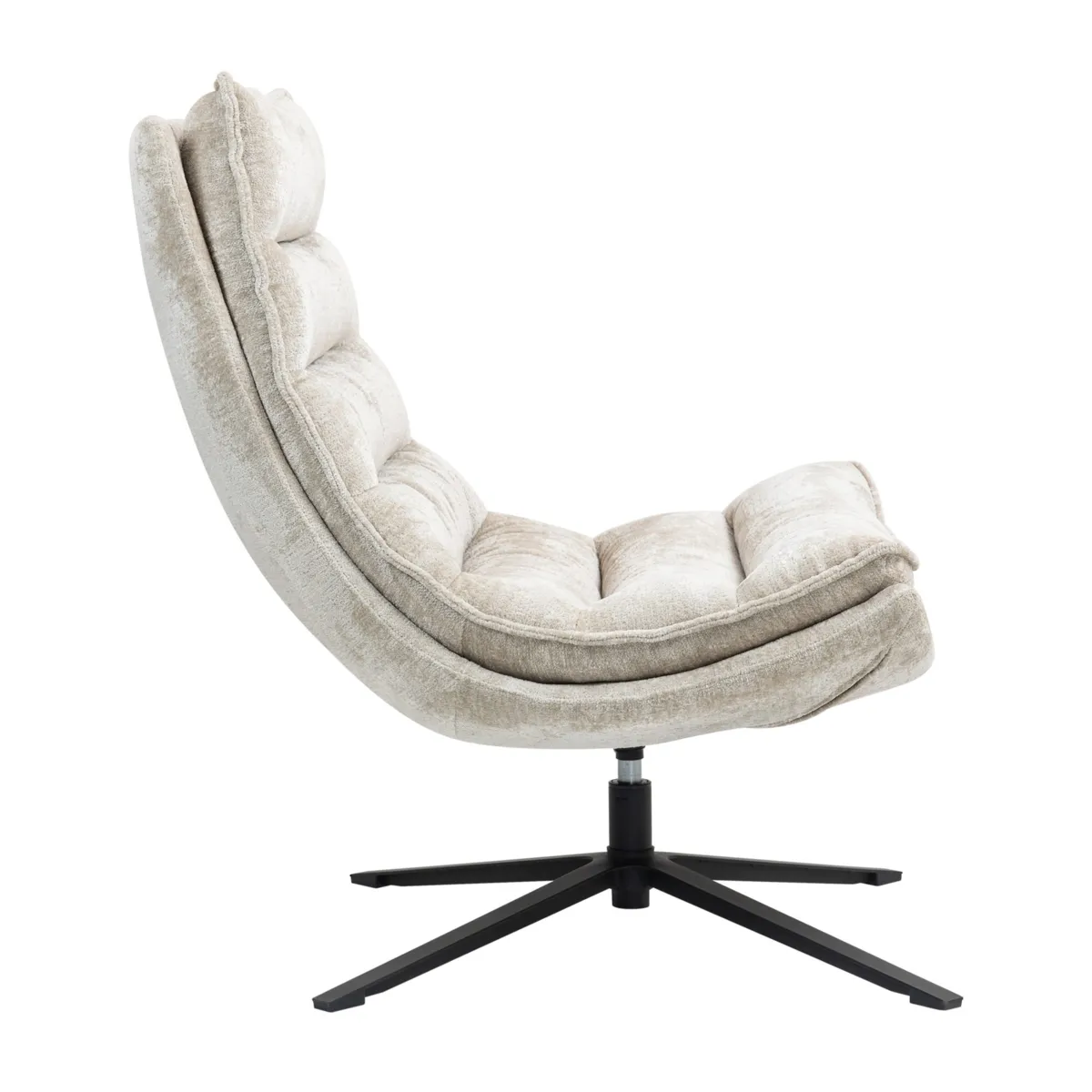 Poltrona girevole in tessuto (seduta 45 cm) Brava Beige
