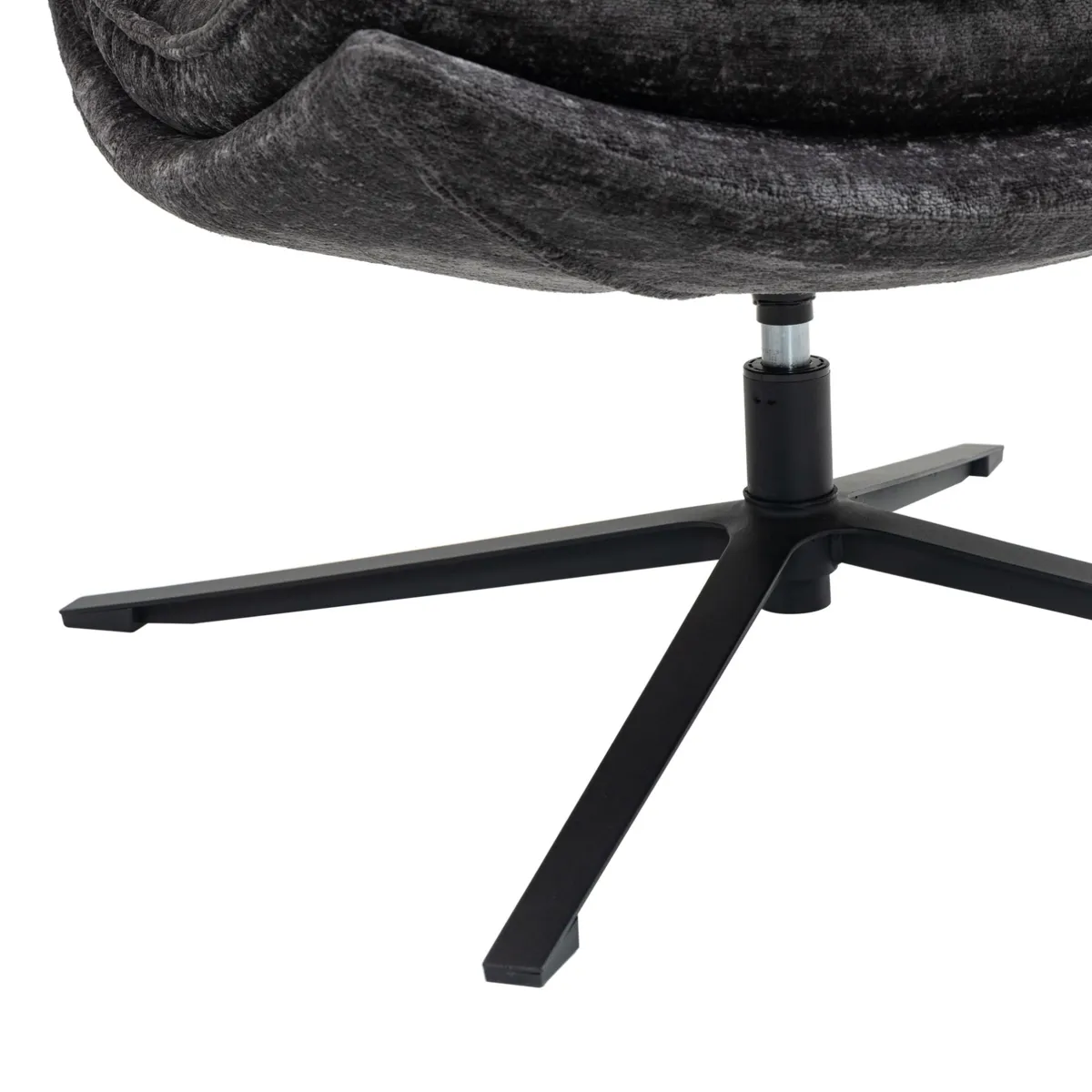 Poltrona girevole in tessuto (seduta 45 cm) Brava Grigio scuro
